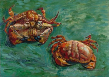 Deux crabes Vincent van Gogh Nature morte impressionnisme Peinture à l'huile